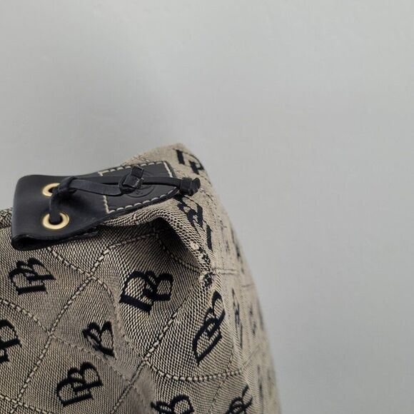 Dooney & Bourke Tassel Tote Shoulder Bag Signature Beige Tan Black - Picture 12 of 15